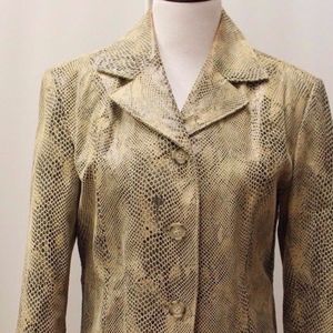 Liz Claiborne Blazer Animal Print Leather size M